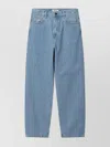 Carhartt Denim Pant With Back Patch Pockets In Blue