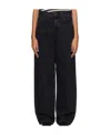 Carhartt Denim Trousers Decorated With Brandon Logo In Black