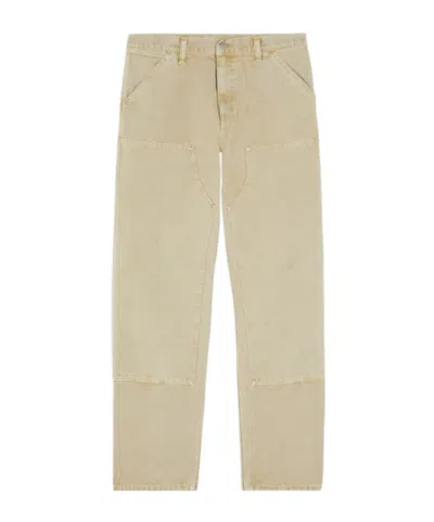 Carhartt Denim Trousers With Belt Loops In Neutral