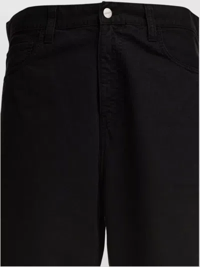 Carhartt Denim Trousers With Pockets And Loops In Black