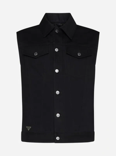 Carhartt Prada Denim Vest Gilet In Black