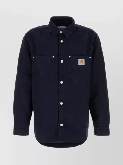 Carhartt Wip Walter Cotton-linen Chore Coat In Black