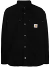 Carhartt Utility Work Coat Front Pockets In Black