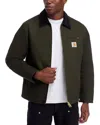 Carhartt Detroit Corduroy-trimmed Organic Cotton-canvas Jacket In Green