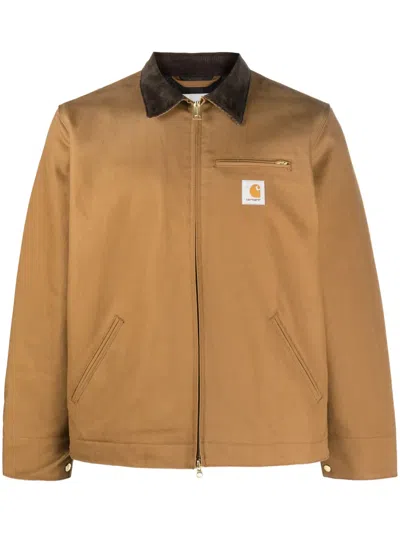 CARHARTT DETROIT CONTRASTING-COLLAR COTTON JACKET