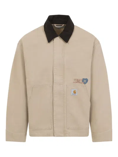Carhartt Og Arcan Graphic Jacket In Burgundy