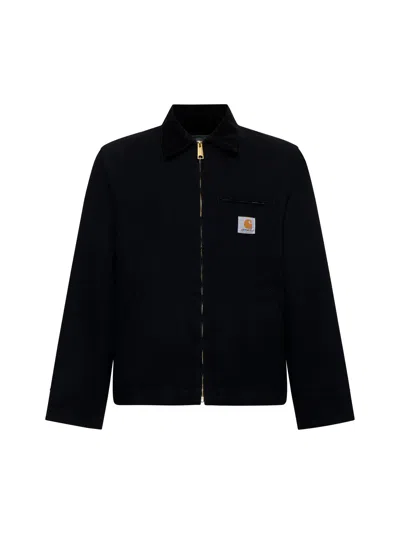 Carhartt Detroit Dearborn Cotton Jacket In Black