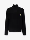 Carhartt Detroit Half Zip Acrylic Blend Sweater In Black