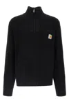 Carhartt Detroit Half Zip Acrylic Blend Sweater In Black