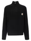 Carhartt Detroit Half Zip Acrylic Blend Sweater In Black