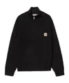 Carhartt Wool Blend Half-zip Sweater In Black