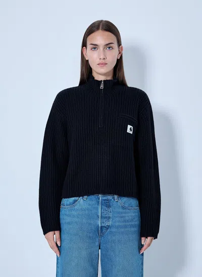 Carhartt Detroit Half Zip Sweater In Black