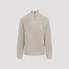 Carhartt Half-zip Knitted Pullover With Ribbed Texture In White