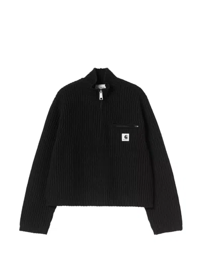 Carhartt Detroit Half-zip Sweater In Black
