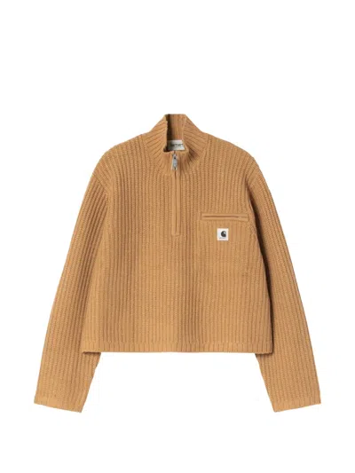 Carhartt Detroit Half-zip Sweater In Brown