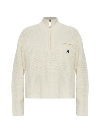 Carhartt Detroit Half-zip Sweater In Nude