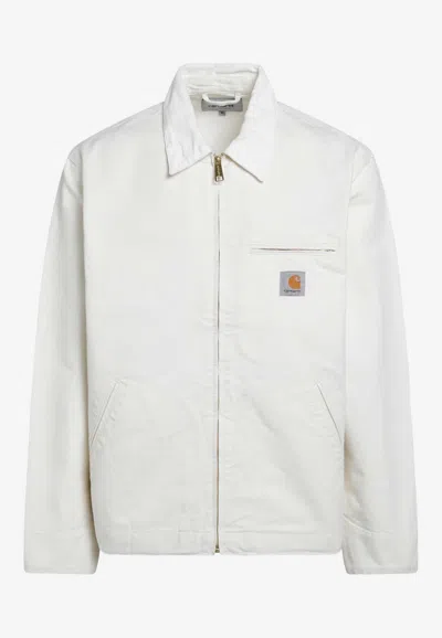 Carhartt Detroit Hamilton Denim Jacket In White