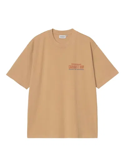 Carhartt Detroit Heart T-shirt In Brown