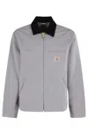 Carhartt Work In Progress Detroit Cotton Canvas Chore Jacket In Gray