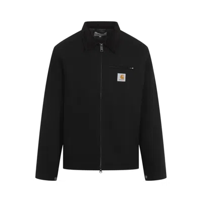 Carhartt Casual Jacket With Corduroy Collar And Versatile Design In Black