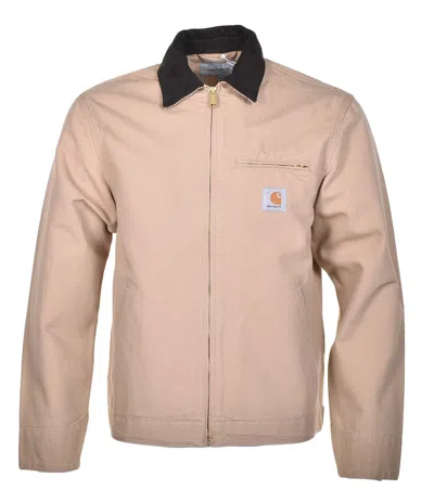 Carhartt Detroit Jacket Dusty H Brown Tobacco In Black