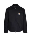 Carhartt Detroit Corduroy-collar Cotton Jacket In Black