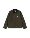 Carhartt Detroit Jacket With Contrasting Black Collar In Green