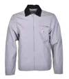 Carhartt Work In Progress Detroit Cotton Canvas Chore Jacket In Black