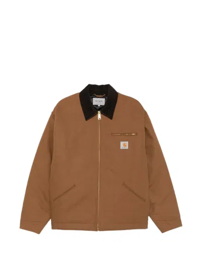 Carhartt Detroit Logo-patch Zip-up Jacket In Multi