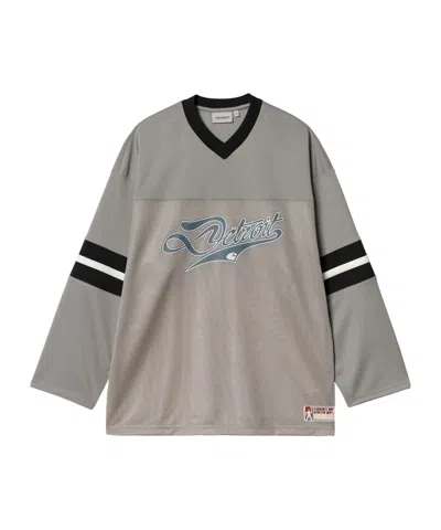 Carhartt Wip Long-sleeved V-neck T-shirt In Gray