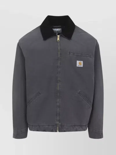Carhartt Detroit Utility Jacket Front Pocket In Gray