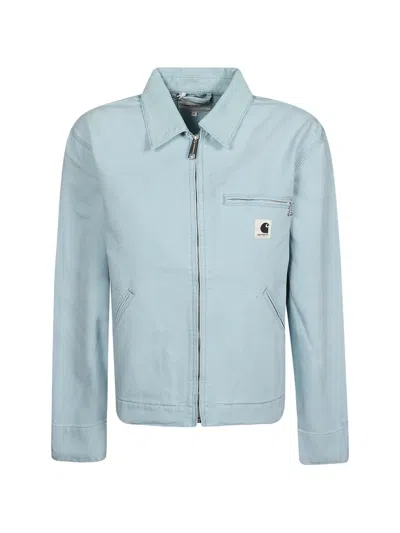 Carhartt Detroit Zip-up Cotton Jacket In Blue