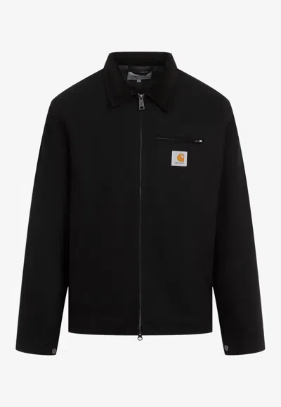 Carhartt Detroit Zip-up Overshirt In Black
