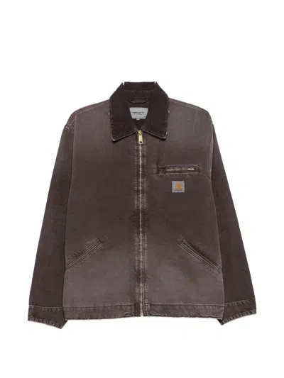 Carhartt Work In Progress Og Detroit Workwear Jacket In Brown