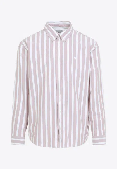 Carhartt Deven Long-sleeved Stripe Shirt In Multi