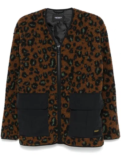 Carhartt Work In Progress Devin Fleece Liner Jacket In Brown