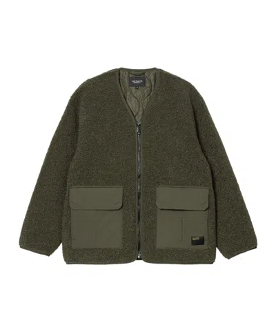 Carhartt Devin Liner Panelled Fleece Jacket In Green
