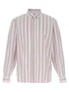 Carhartt Striped Pattern Button-down Collar Cuffed Sleeves Shirt In Multi