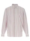 Carhartt Striped Pattern Button-down Collar Cuffed Sleeves Shirt In Multi