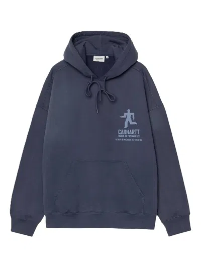 Carhartt Distance Graphic Hoodie In Blue