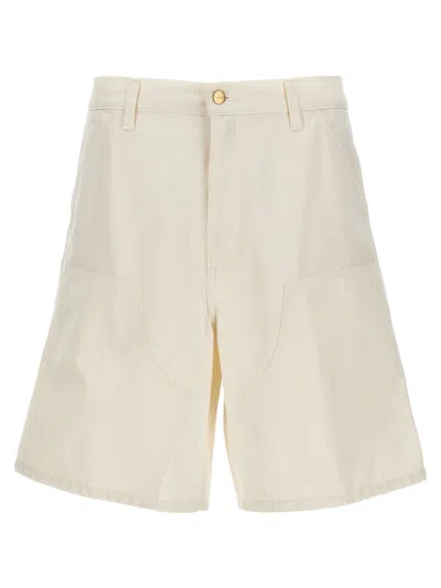 Carhartt Double Knee Bermuda And Short White In Neutral