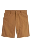Carhartt Double Knee Shorts In Hamilton Brown