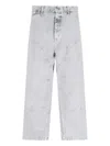 Carhartt Work In Progress Double Knee Organic Cotton Canvas Carpenter Pants In Gray