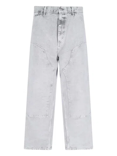 Carhartt 'double Knee' Carpenter Pants In Gray
