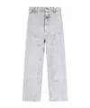 Carhartt Work In Progress Double Knee Organic Cotton Canvas Carpenter Pants In Blue