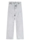 Carhartt Straight Trousers With Pockets And Belt Loops In Gray