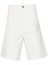 Carhartt Double Knee Cotton Shorts In White