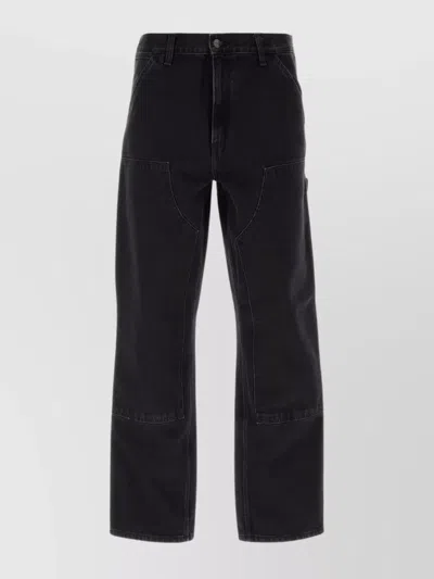Carhartt Black Single Knee Jeans In Black