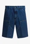 Carhartt Double-knee Denim Shorts In Blue
