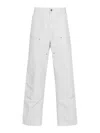 Carhartt Straight Leg Trousers Pockets Loops In Gris